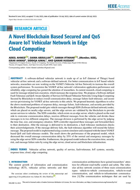 A Novel Blockchain Based Secured and Qo S Aware Io T Vehicular Network ...