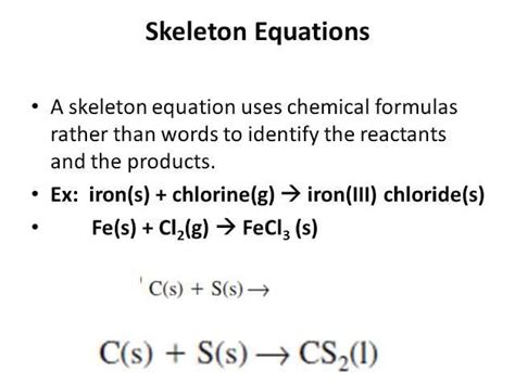 what is skeletal chemical equation? Related: Types of Chemical ...