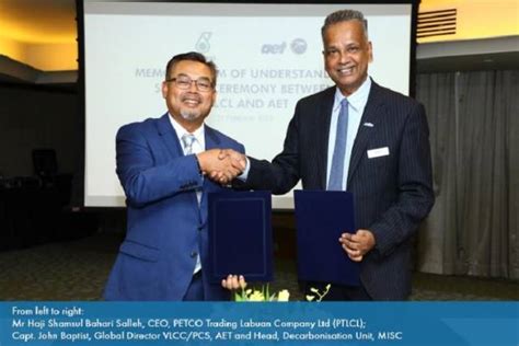 AET and PTLCL sign MOU for Zero-Emission Aframax - VesselFinder