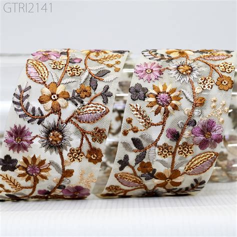 9 Yard Embroidery 55mm Fabric Trim Indian Doll Making Embellishment DI ...