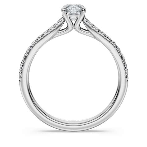 Eternity solitaire ring, Lab-grown diamonds 0.7 ct tw, Round shape, 14K ...