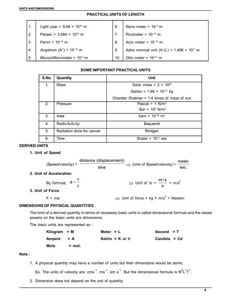Class 11 Physics Chapter 2 Notes : Unit and Measurement - eSaral
