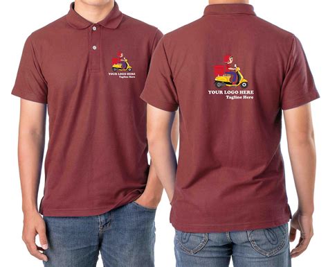 Dry fit Polo T Shirts for riders and delivery boys with company ...