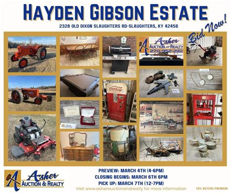 HAYDEN GIBSON AUCTION PREVIEW, 2328 Old Dixon Slaughters Rd-Slaughters ...