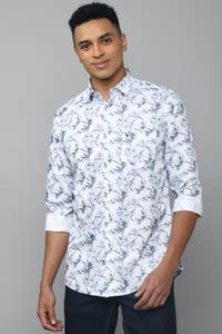 Allen Solly Men Printed Casual White, Blue Shirt - Buy Allen Solly Men ...