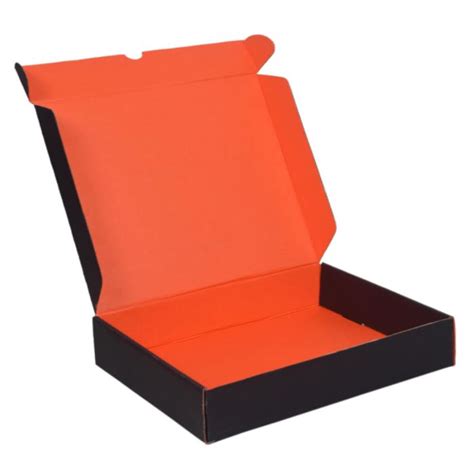 Buy Best Quality U-Pack Black & Orange Colour 10 x 10 x 2 Mailer Boxes ...
