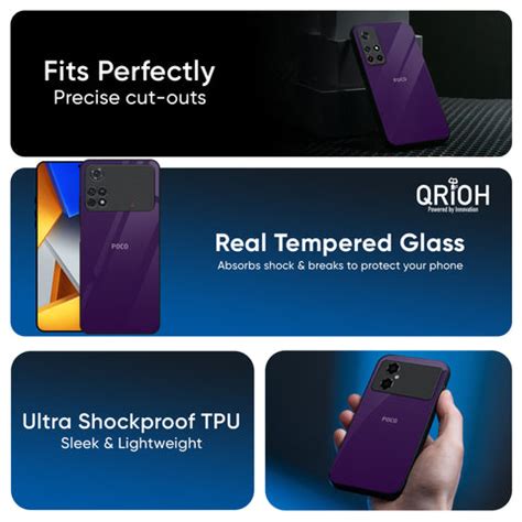 Dark Purple Poco X7 Pro 5G Glass Back Cover - Flat 35% Off On Poco X7 ...