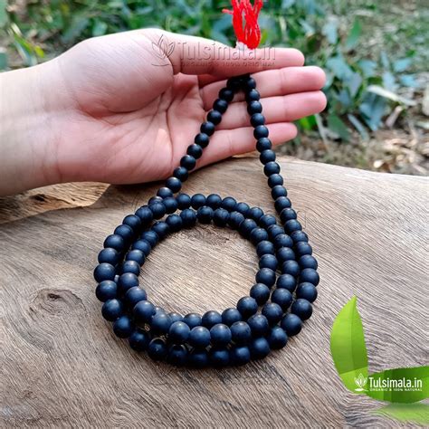 Original Shaligram 108+1 Beads Mala 8mm Bead - Tulsi Mala