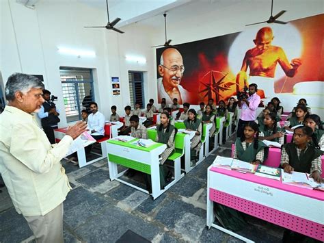 CM Naidu turns teacher during Mega PTM, class attended by son Nara Lokesh