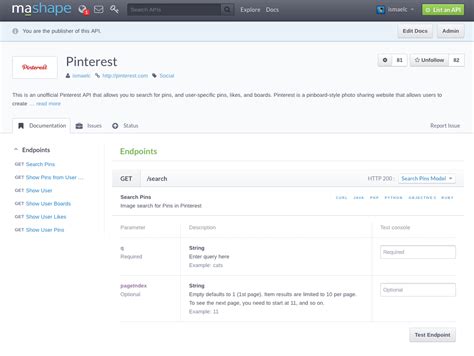 json - pinterest api documentation - Stack Overflow
