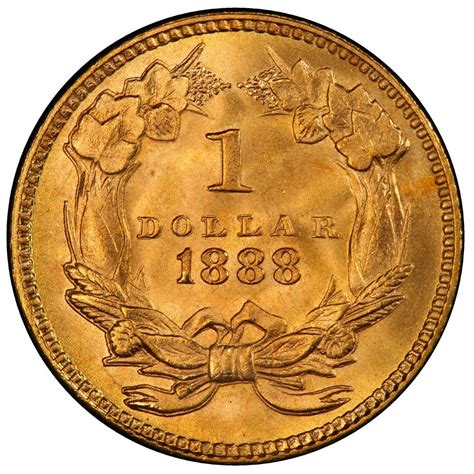 1888 Large Head Indian Princess Gold Dollar Values - Live Pricing ...