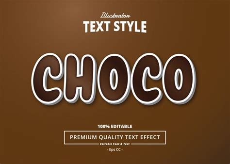 Choco text effect | Premium Vector