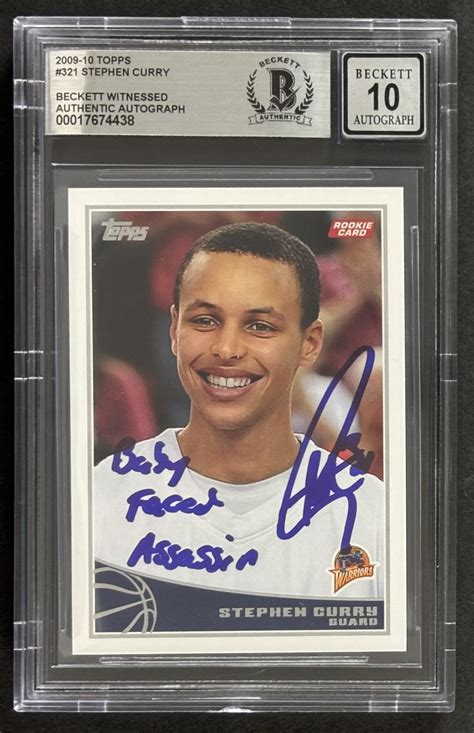Lot Detail - Stephen Curry Signed 2009-10 Topps Rookie Card with RARE ...