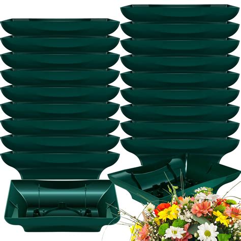 Amazon.com : Mumufy 18 Pcs Floral Supplies Green Design Bowls for ...