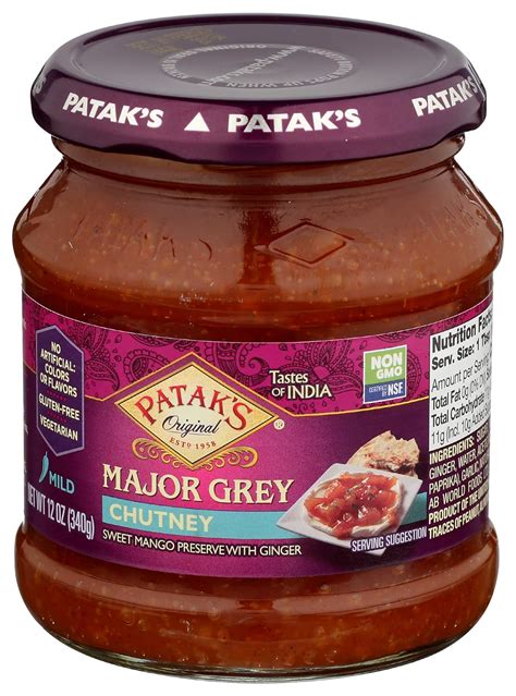Patak’s Major Grey Chutney, 12 Fl Oz – Yaxa Colombia