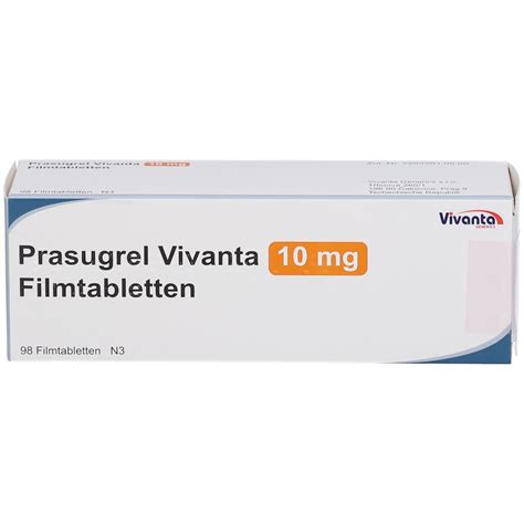 PRASUGREL Vivanta 10 mg Filmtabletten 98 St mit dem E-Rezept kaufen - Shop Apotheke