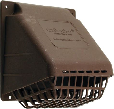 Buy Deflecto – Outdoor Dryer Vent Hood Cover With Pest Guard - 4" Brown ...