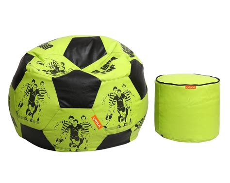 Orka Digital Printed Football Bean Bag with Footstool Cover Without ...