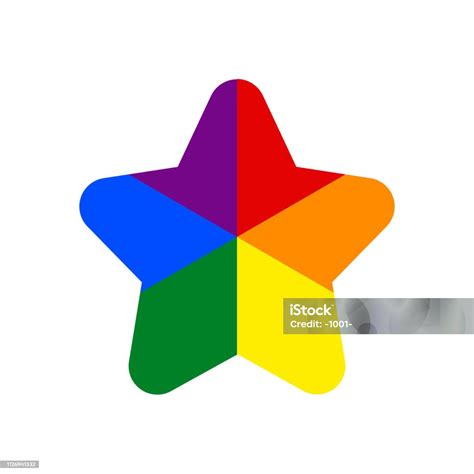 Vetores de Símbolo De Bandeira Forma Estrela Lgbt Arcoíris Orgulho e mais imagens de Amarelo ...