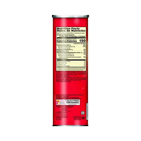 Pringles Nutrition Facts Label