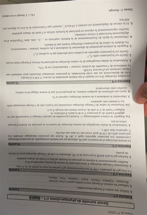 Résolu :Classe de j^(kre) STI2D Devoir surveillé de physique-chimie n ...