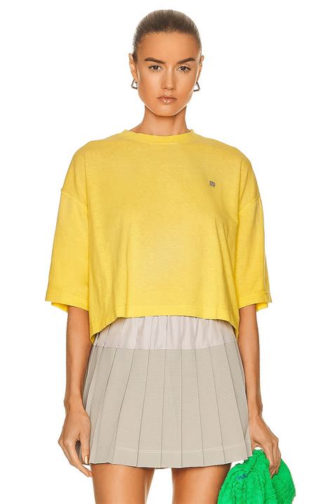 Acne Studios Fade T-Shirt in Lemon Yellow | FWRD