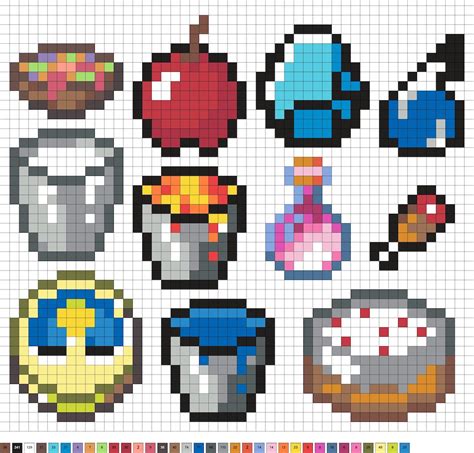 Image result for Minecraft Tools Perler Bead Patterns