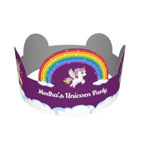 Personalized Unicorn Party Crown | Unicorn Birthday Dress-Up & Party ...