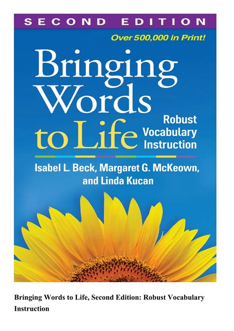 PPT - Bringing Words to Life Second Edition Robust Vocabulary Instruction PowerPoint ...