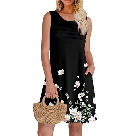 GXIPO Petite Summer Dresses for Women Beach Vacation Boho Sleeveless ...