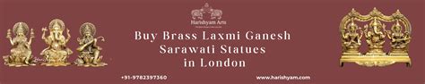 Brass Laxmi Ganesh Saraswati Statues London