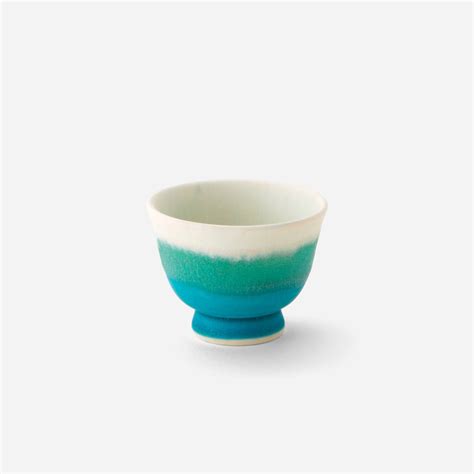 煎茶碗・ぐい吞 蒼釉掛分 / Sencha Teacup・Sake Cup | T.NISHIKAWA & CO., INC. ONLINE SHOP