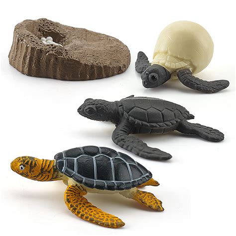 Buy WONWONTOYS Animals Figurines Life Growth Cycle of Tortoise Sea ...