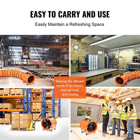 Mua VEVOR Portable Utility Blower Fan, 8 Inch 195W 1070 CFM Heavy Duty ...