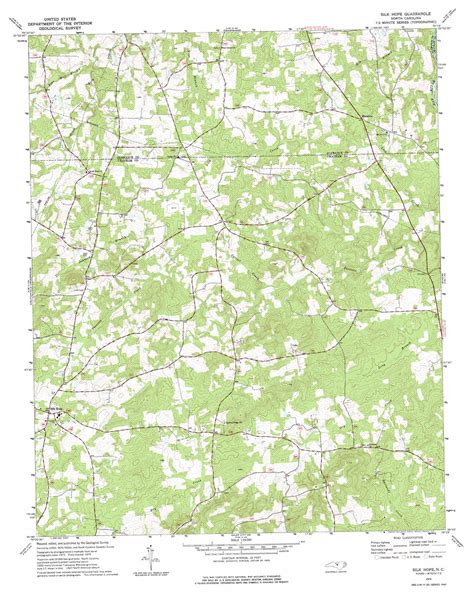 Silk Hope topographic map 1:24,000 scale, North Carolina
