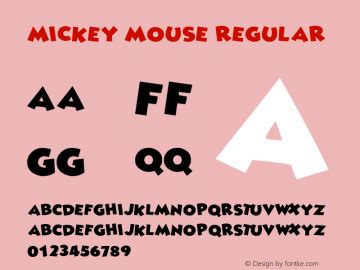 Mickey Mouse Font FREE download - Gooova Fonts
