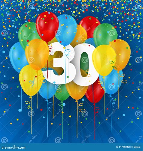 Happy 30th Birthday! Vector Illustration | CartoonDealer.com #15159406
