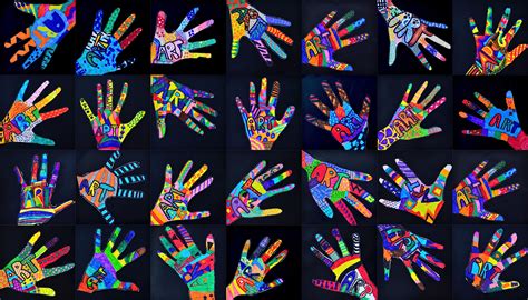 Art with your hands! | Arte a mano, Arte collaborativa, Arte elementare
