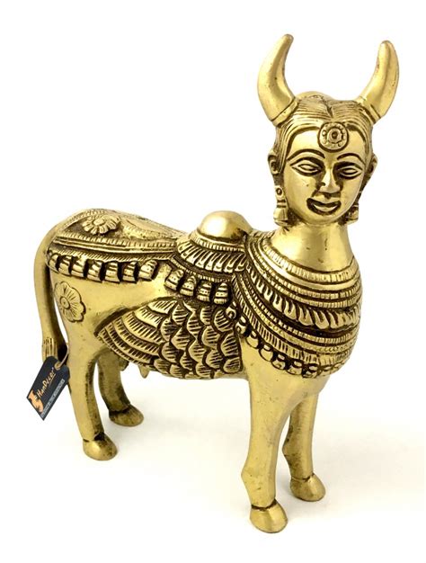 Buy Brass Holy Kamdhenu Cow Statue Brass Showpiece Online at Best Price