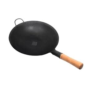 Buy NYRA® Iron Wok with Woodle Handle | Pre Seasoned Iron Wok for ...