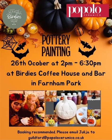 Popolo Ceramico Halloween Pottery Painting , Birdies Coffee House and ...