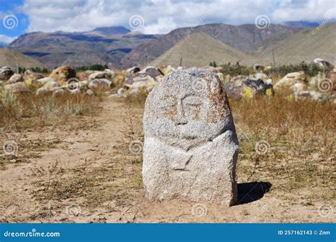 Cholpon Ata Ancient Statue, Issyk Kul, Kyrgyzstan Stock Image - Image ...
