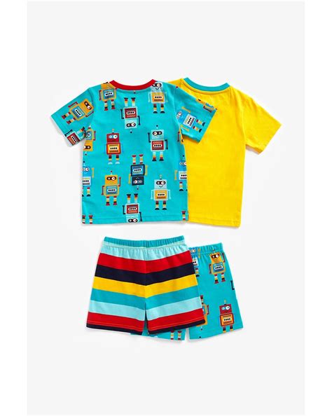 Buy Boys Short Sleeves Pyjamas Robot Printed-Pack of 2-Multicolor ...