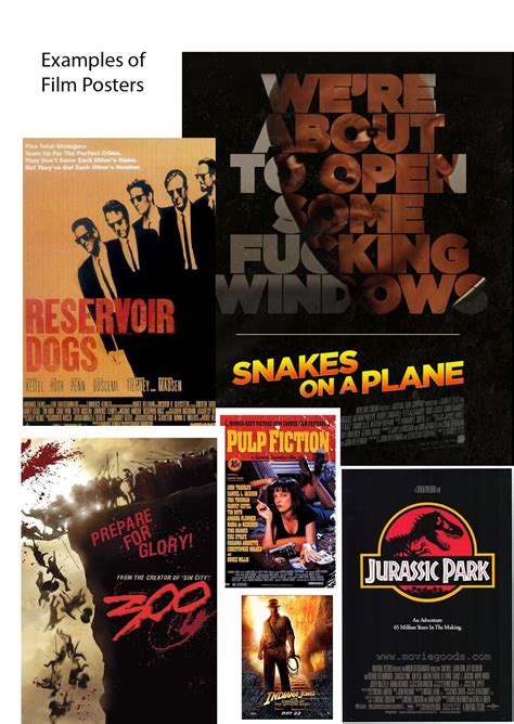 media nationals unit 2: Examples of Film Posters