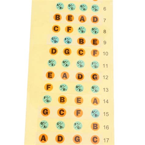 ⚡️Buy Maxbell Fretboard Note Label Stickers Fingerboard Position ...