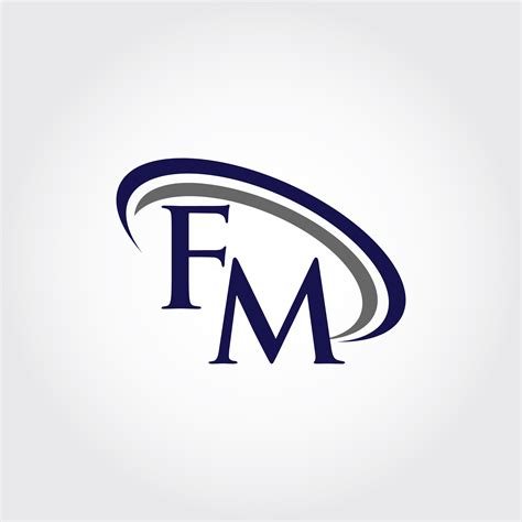 Monogram FM Logo Design By Vectorseller | TheHungryJPEG