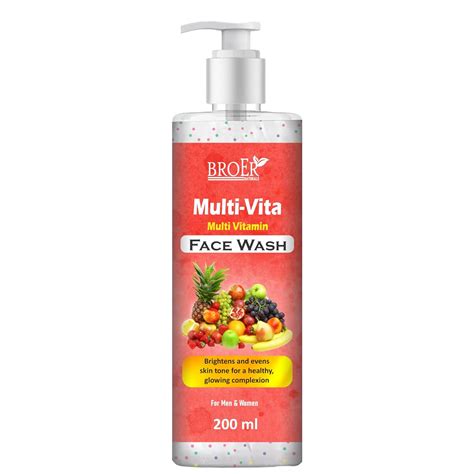 BROER Naturals Multi Vitamin Face Wash 200ml - for Hydration and ...