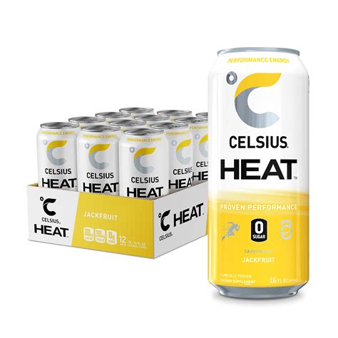 Celsius Heat Performance Energy Drink Jackfruit 192 Fl Oz Pack ...