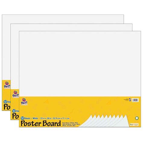 UCreate® White 22" x 28" Poster Board, 3 Packs of 10 | Michaels