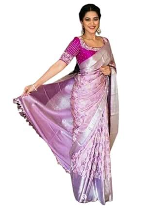Buy Muskan Collection Luxurious Rich Pallu Saree with All-Over ...